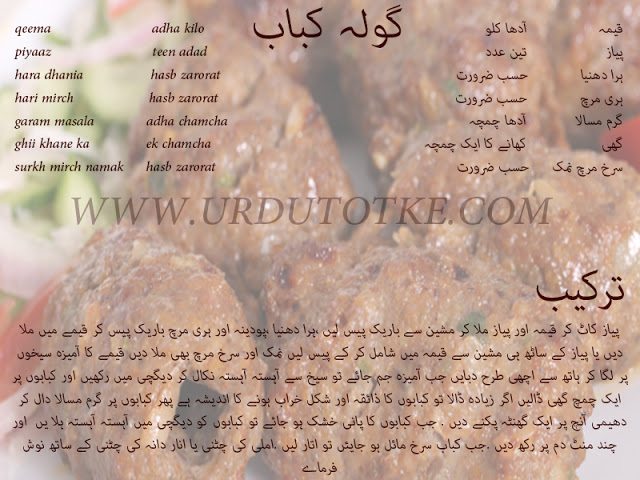 Gola Kabab Recipe in hindi