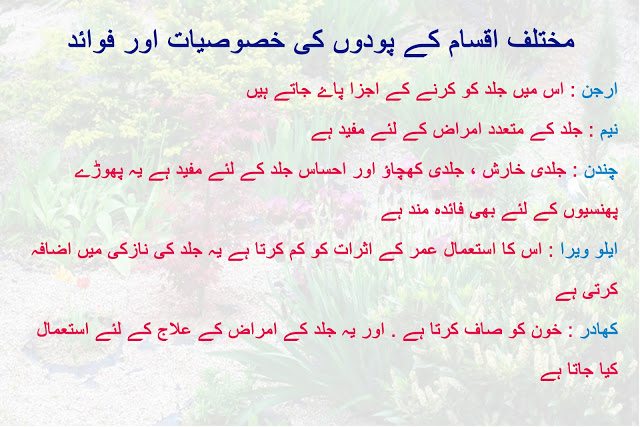 Health benefits and characteristics of plants in urdu and hindi