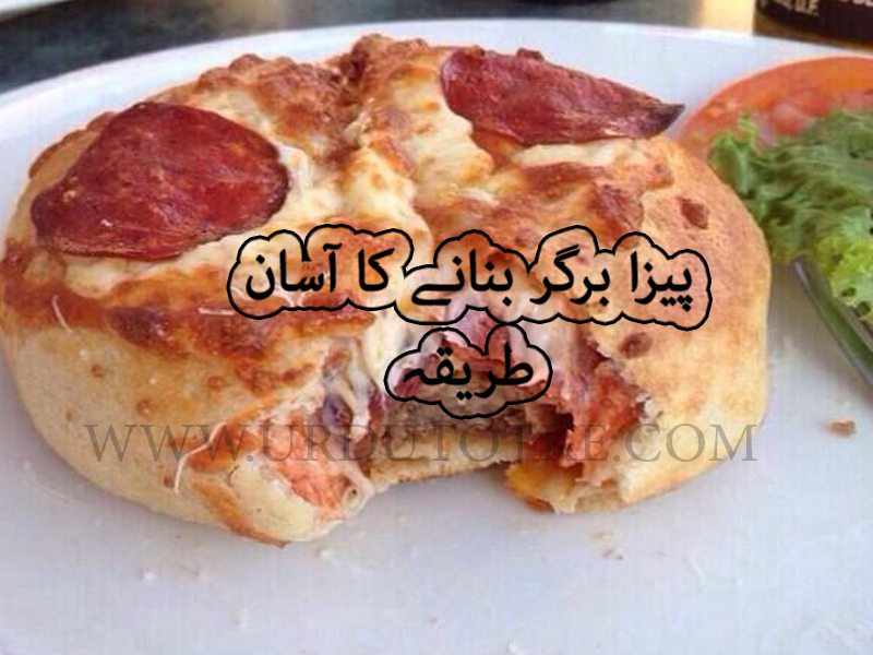 Pizza Burger Recipe in urdu