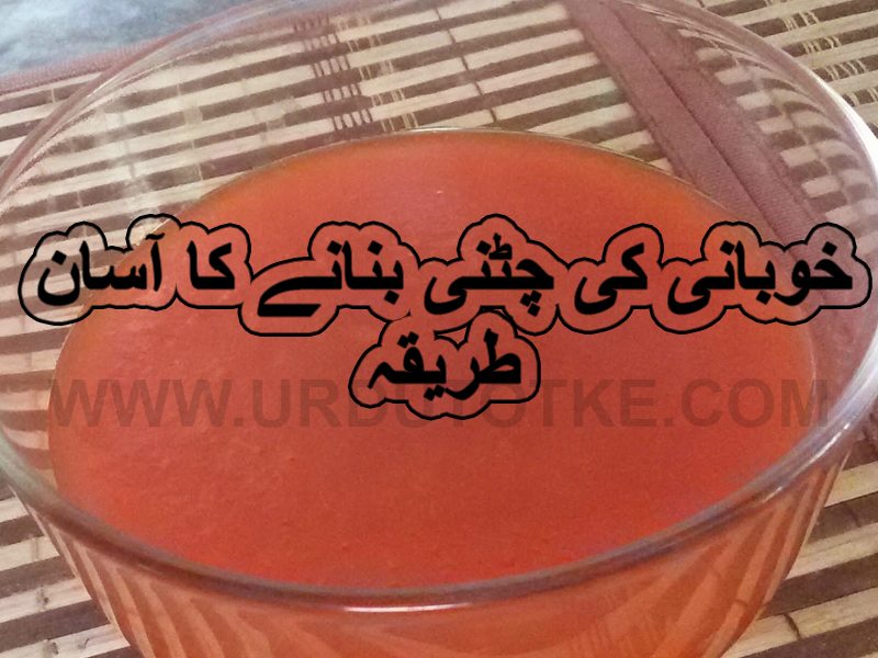 Apricot ki chutney recipe in urdu – khubani ki chatni ramadan recipes for iftar