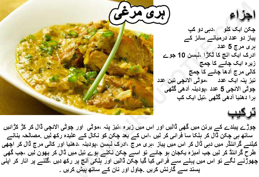 chicken hari mirch recipe in urdu,