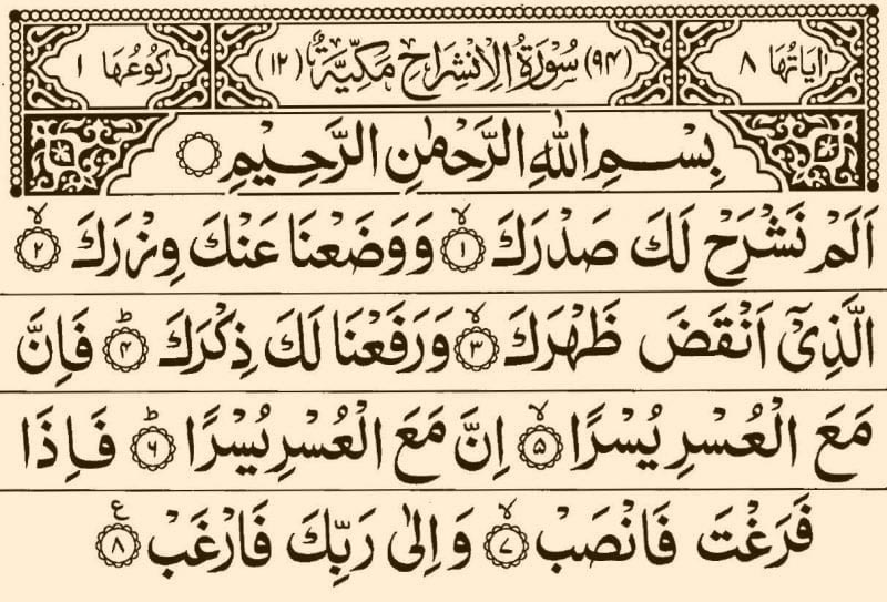 Surah Alam Nashrah